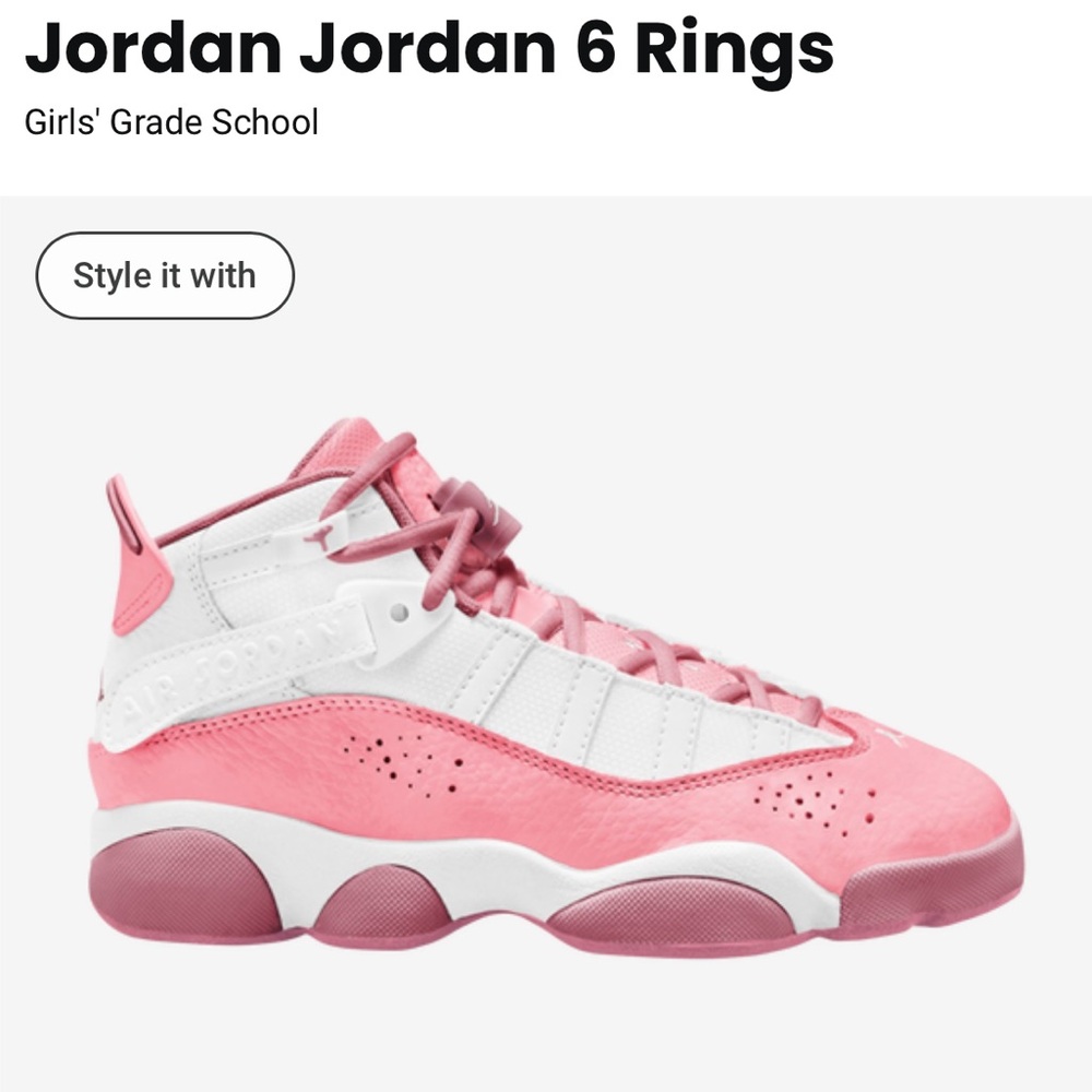Jordan JORDAN 6 RINGS size 13.5 Pink white High-Top Sneakers